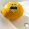 Кулон Серце України. Кольори прапор України . Колір срібло. Жовто-блакитний шнурок